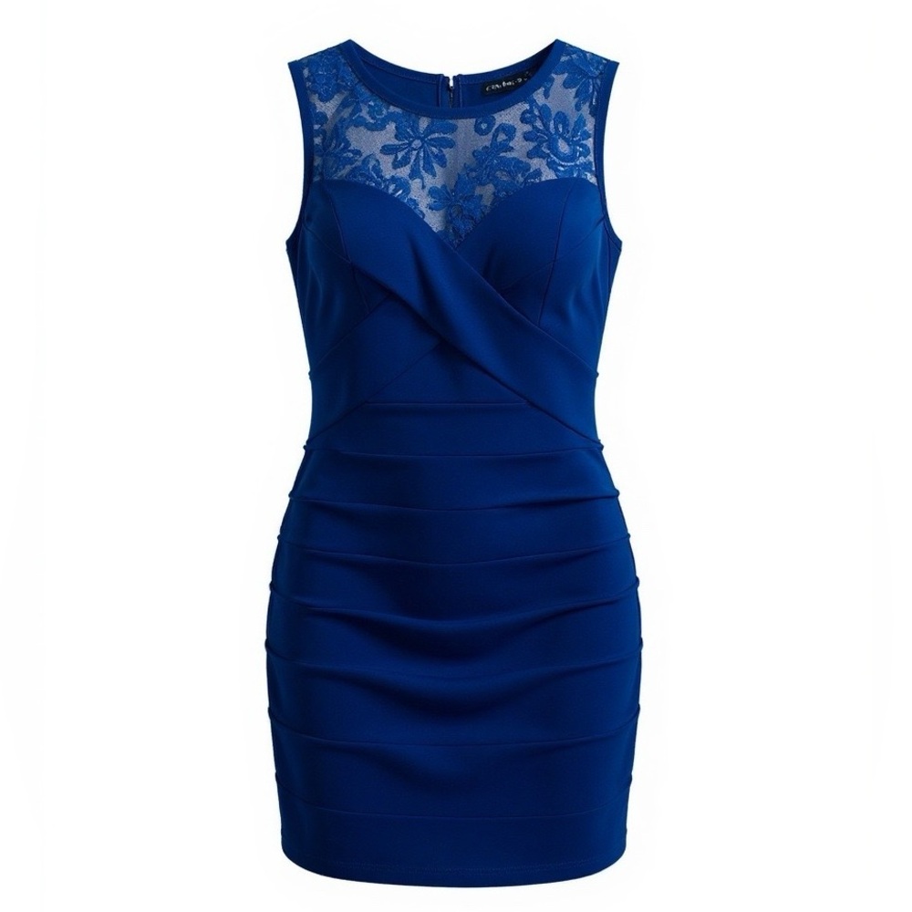 EUC Ruby Rox Bandage Tight‎ Dress 3 Blue Fitted Bodycon